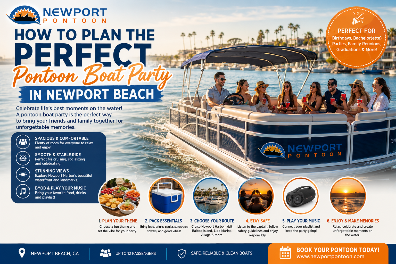 How to Plan the Perfect Pontoon Boat Party in Newport Beach